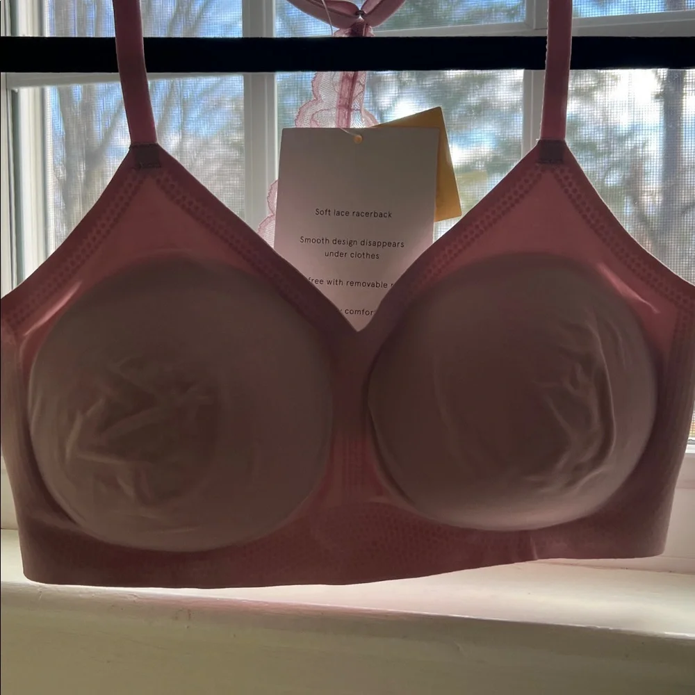 True & Co. Seamless Lace Racerback Bra — Light Lavender - Picture 3 of 7